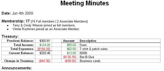 treasury report template chapter meetings treasury report template chapter meetings